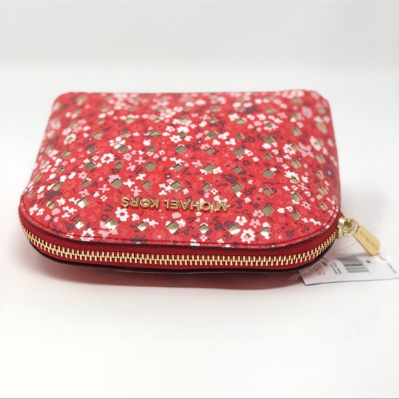 Michael kors Emmy large travel cosmetic case pouch sangria - Picture 8 of 9